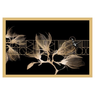 Lot de 4 - set de table en vinyle noir motif art déco 30x50 cm