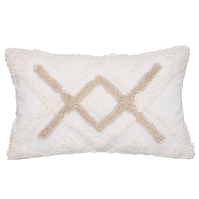 Housse de coussin blanc[ ]cotton[ ]30 x 50cm
