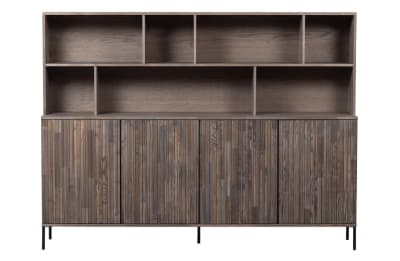 Vaisselier en bois plaqué de frêne marron