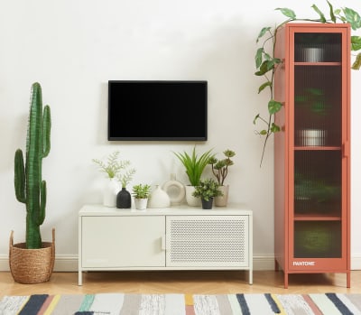 Meuble tv beige sable 120cm