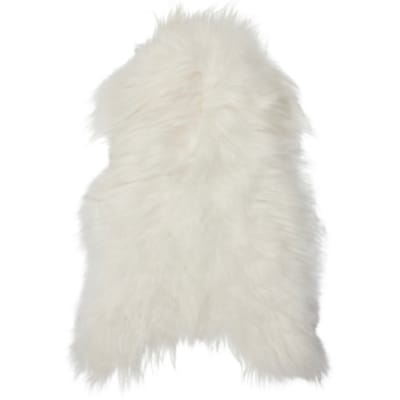 Tapis en peau de mouton islandais blanc 75x115 cm