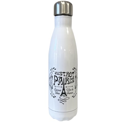 Bouteille isotherme bistrot paris en inox