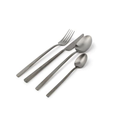 Ménagère en métal de  noir en métaux set 16