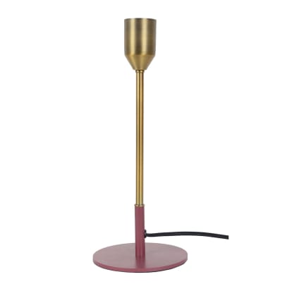 Pied de lampe grand modèle en métal doré, socle