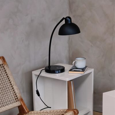 Lampe à poser marbre/noir en métal