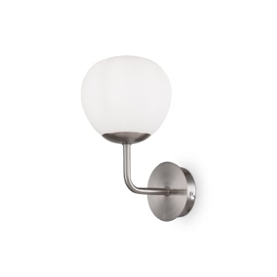 Applique avec structure métallique en nickel et sphère en verre