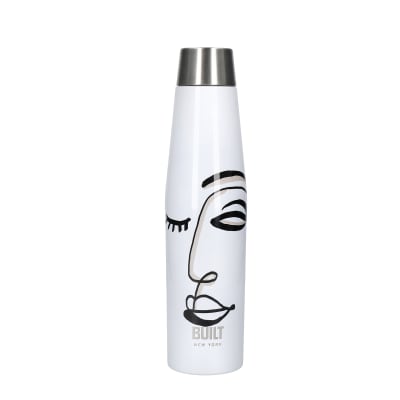 Bouteille isotherm 540ml acier inoxydable noir & blanc