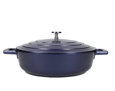 Cocotte 4L en fonte d'aluminium bleu 37 x 29 x 13