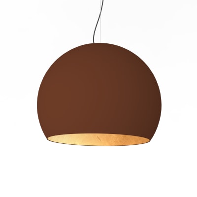 Joe - lampe à suspension en métal doré corten e27
