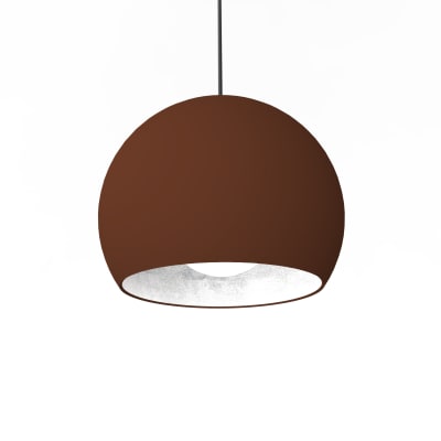 Joe - lampe à suspension en métal argenté corten e27