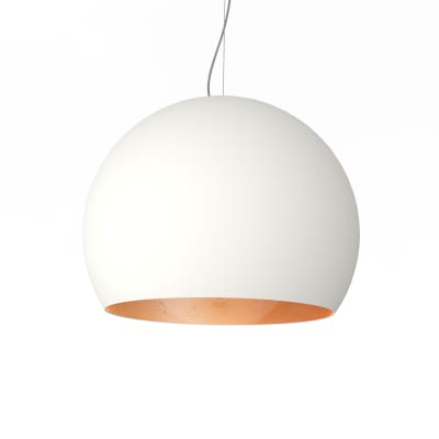 Joe - lampe à suspension en métal cuivre bianco e27