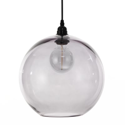 Lustre verre gris transparent ø30 h28