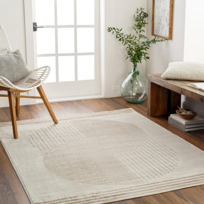 Tapis scandinave moderne beige/brun 160x215