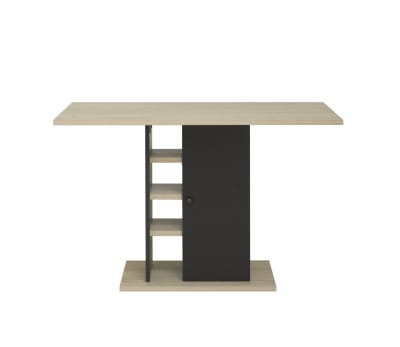 Table oxford fonctionnelle bicolore châtaignier/noir