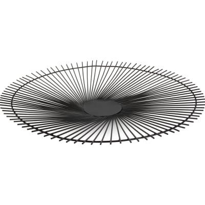Panier en fil noir en métaux 53xh5cm
