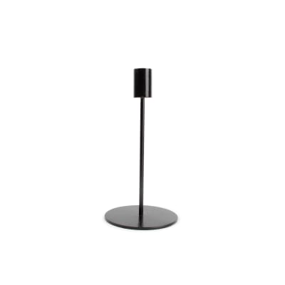 Bougeoir noir en métaux 10xh20cm
