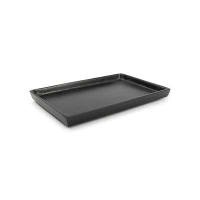 Plat décoratif noir en métaux 22x14cm