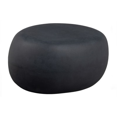 Table basse en fibre de terre cuite aspect béton gris foncé