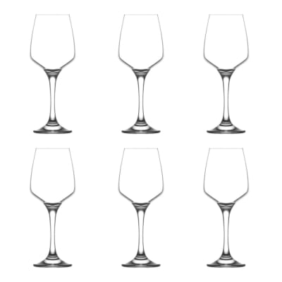 Boîte de 6 verres à pied cépages 33 cl transparent / cristal