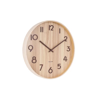 Horloge murale ronde en bois ø40cm - Bois clair