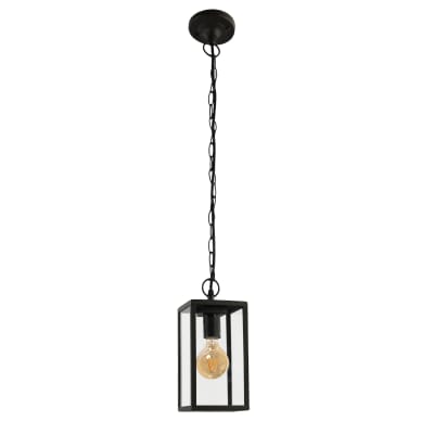 Suspension extérieure ip44 aluminium anthracite chaîne e27 40w
