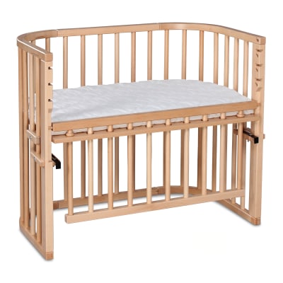 Grand Lit berceau Cododo en Bois Naturel avec matelas - Maxi Comfort +