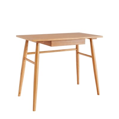 Bureau en chêne 1 tiroir style scandinave