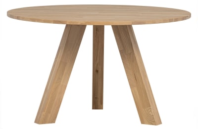 Table à manger ronde en chêne clair