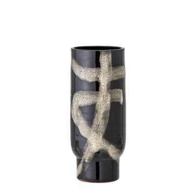 Vase en terre cuite noir h28.50cm