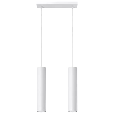 Suspension Acier Blanc GU10 2 Lagos