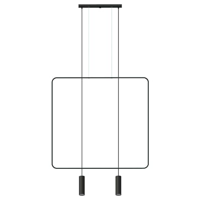 Lampe suspendue acier noir h 200 cm