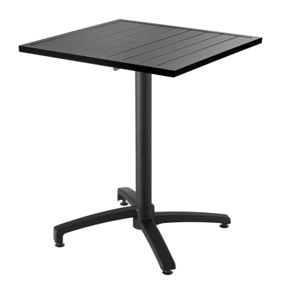 Table de jardin carrée en aluminium