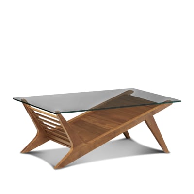 Table basse scandinave en bois marron