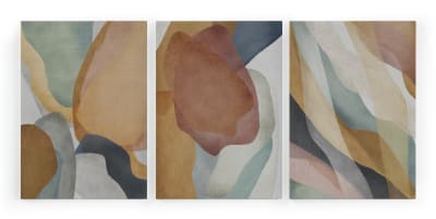 Set 3  Peintures sur toile 60x40 imprimé HD Tons de sable abstraits