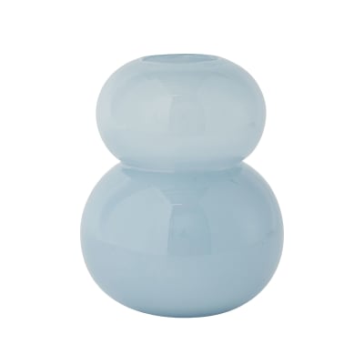 Vase bleu en verre Ø19,5xH23cm