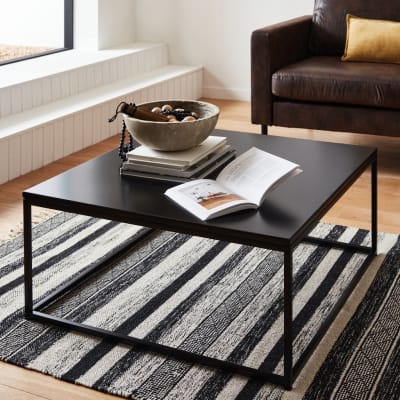 Table basse, design industriel, structure métal