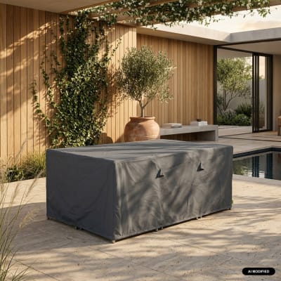 Housse de protection grise pour salon de jardin 172 cm sur 112 cm