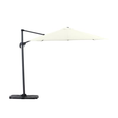 Tissu de remplacement pour parasol 300cm rond Ecru Naturel