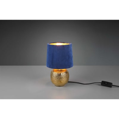 Lampe design en céramique bleu