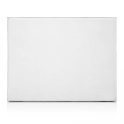 Tête de lit aux lignes droites blanche, lit 90 cm, 100x120 cm