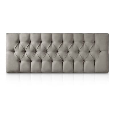 Tête de lit basse matelassée anthracite, lit 105 cm, 115x60 cm