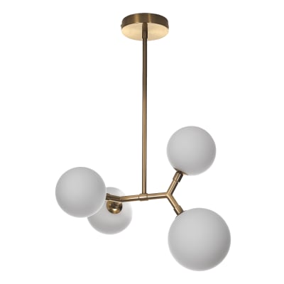 Lustre en acier finition laiton l40 p32 h65