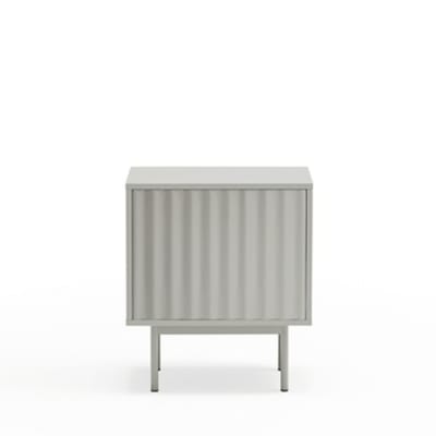 Table de chevet 1 porte 2 tiroirs en bois - gris clair