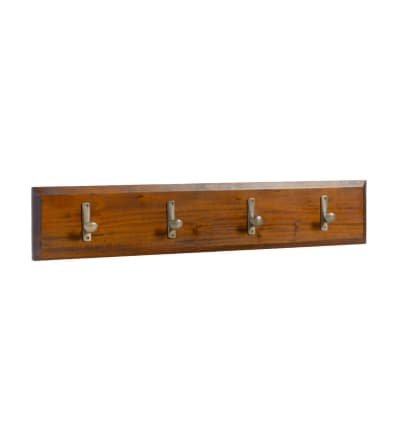 Portemanteau mural en bois marron L 80 cm