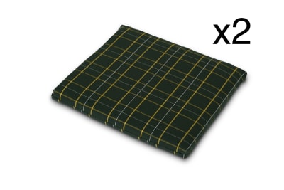 Pack 2 coussins chaise de jardin carrés verts
