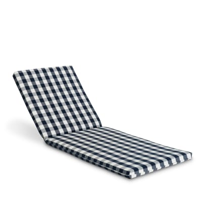 Coussin de bain de soleil à carreaux bleu/blanc