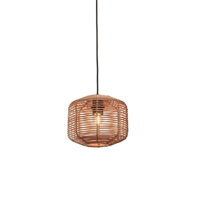 Suspension rotin brun ø25cm