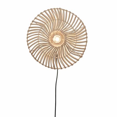 Suspension rotin blanc ø40cm