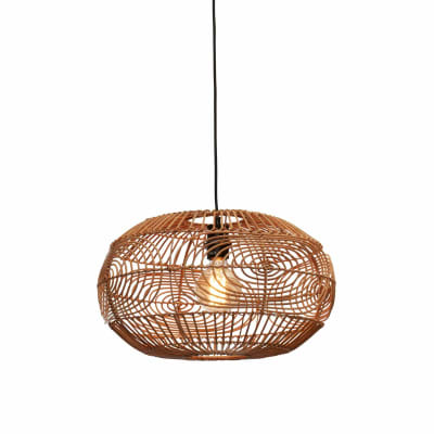 Suspension rotin brun ø48cm