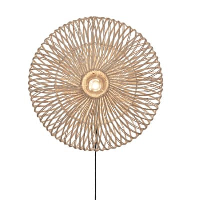 Suspension rotin blanc ø55cm